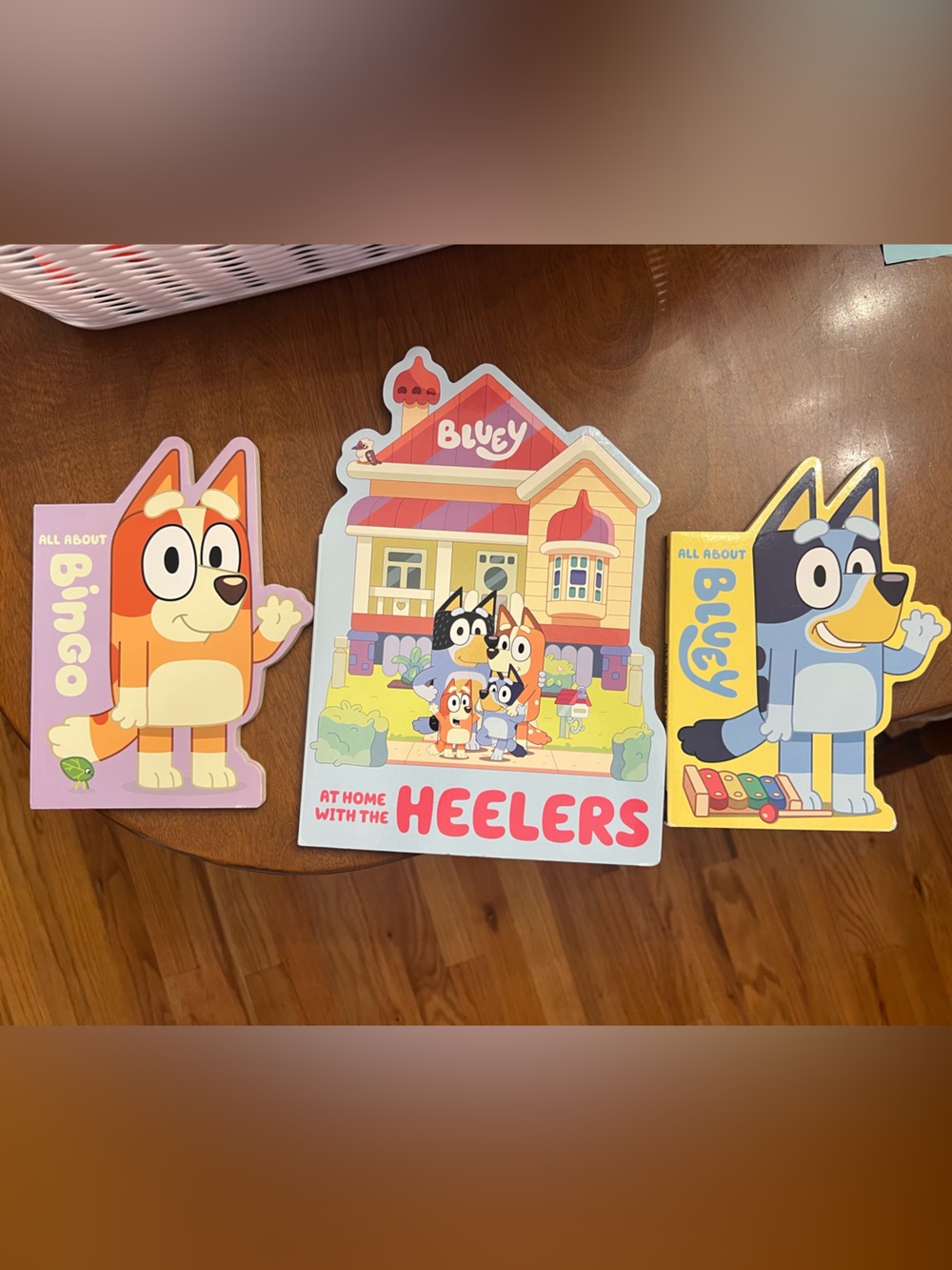3 Bluey Kid Board Book Set All about Bluey, All about Bingo At home with Heelers